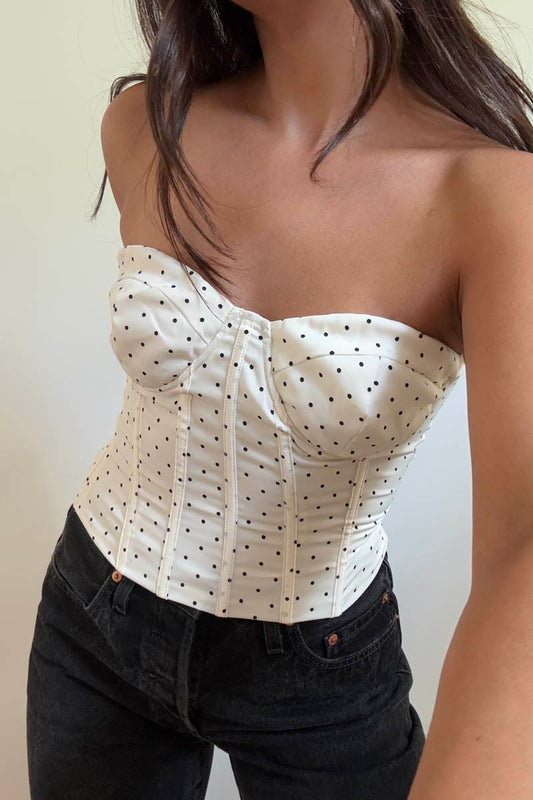 Pili Polka Corset Top