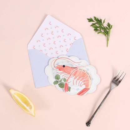 Funny Shrimp Mini Card