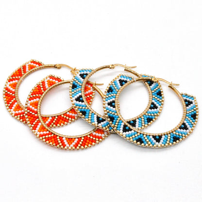 Alitzel Beaded Hoops
