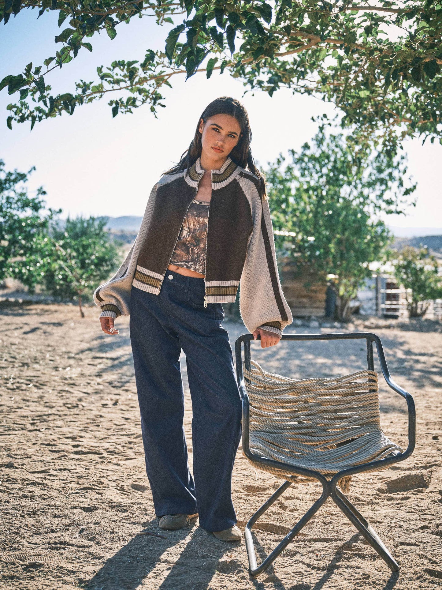 Golden Zip Up Cardigan