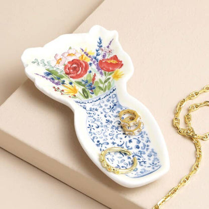 Flowers in Vase Mini Trinket Dish