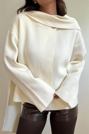 Etienne Scarf Sweater Top