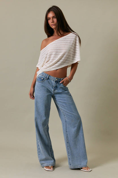 Acapulco Asymmetric Poncho Top