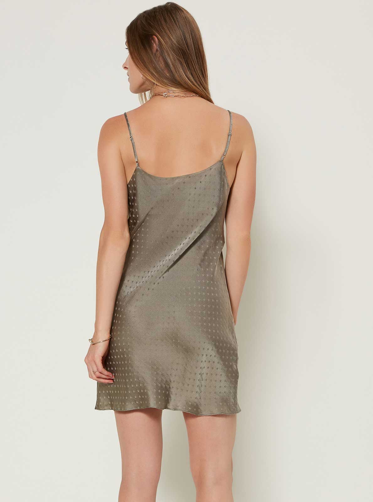 Star Jacquard Mini Dress | 100% Silk