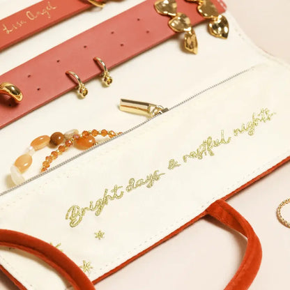 Rust Celestial Jewelry Roll
