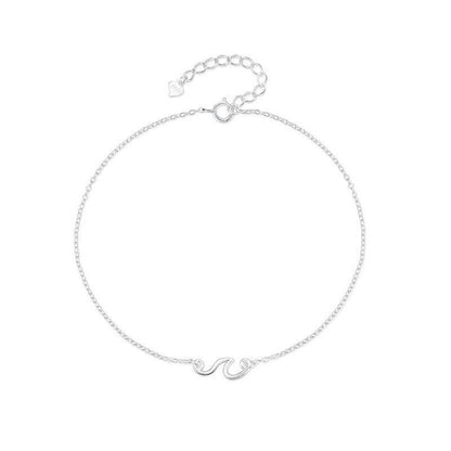 Dainty Ocean Sea Wave Charm Anklet
