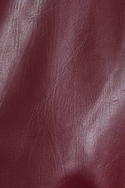 Merlot Leather Trench Coat