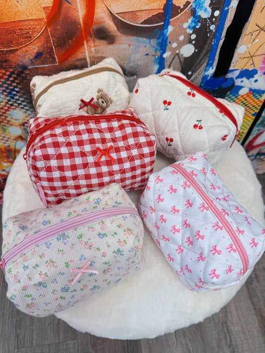 Handmade Quilted Small Makeup Bags 