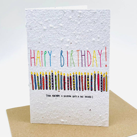 Birthday Fire Hazard | Growing Paper Greeting Card