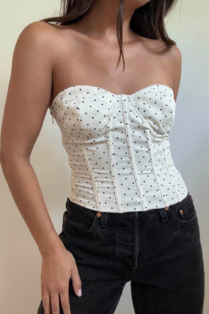 Pili Polka Corset Top