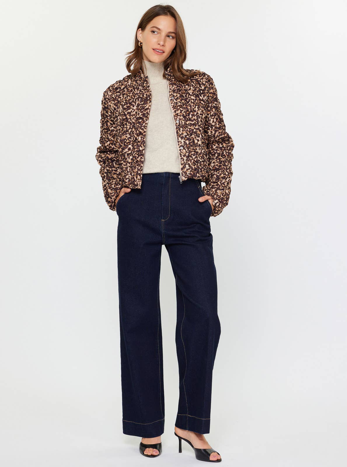 Polished Denim Pants