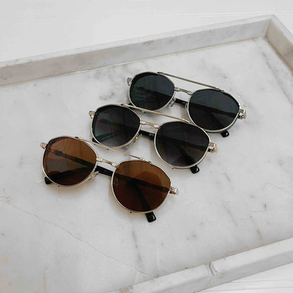 Gemma Retro Aviator Sunglasses