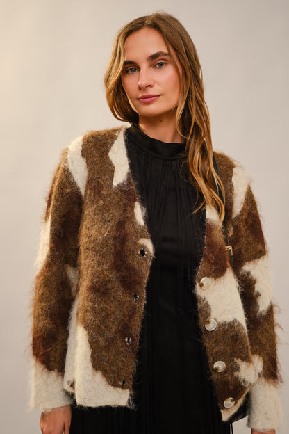 Buttercup Cow Print Jacket