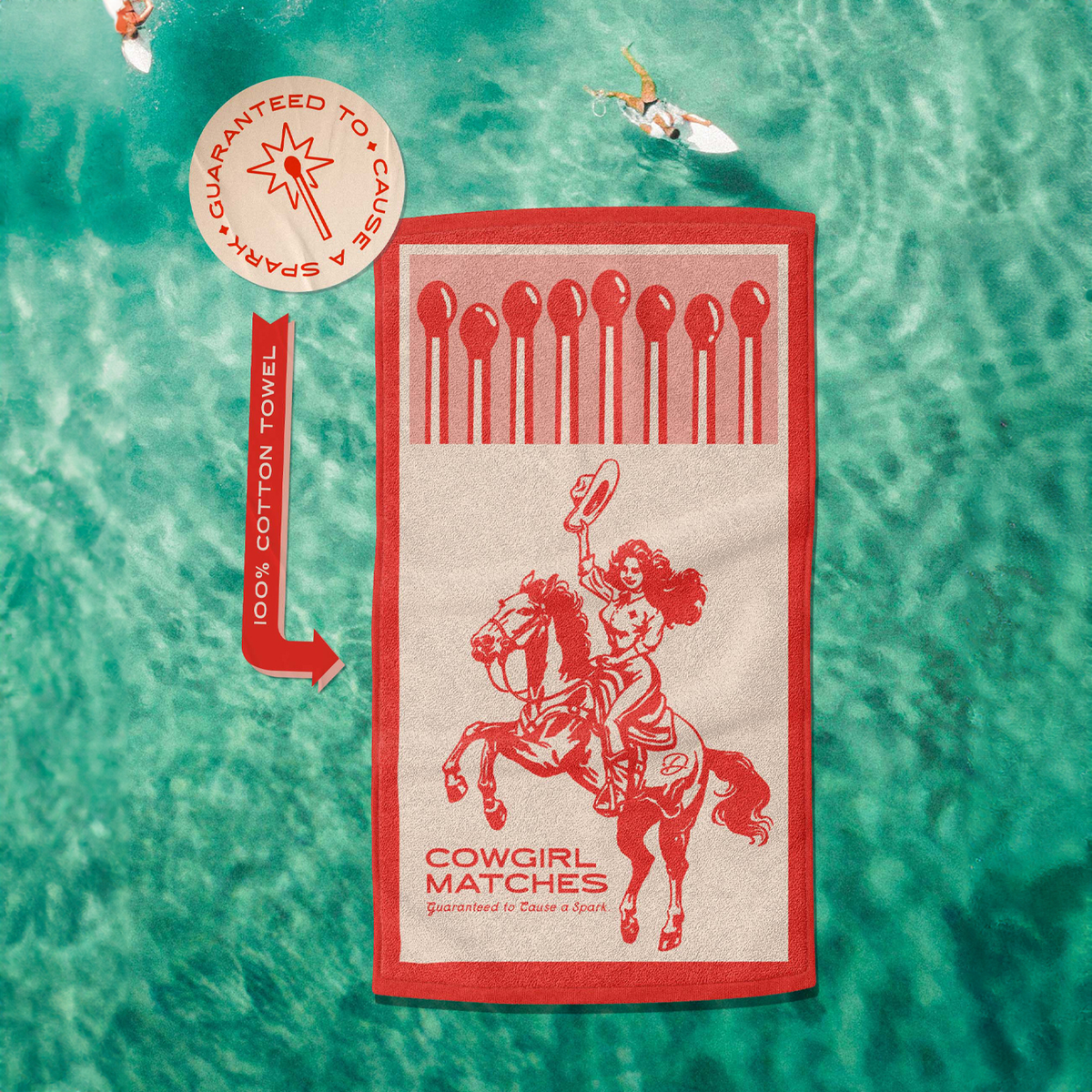 Cowgirl Matches Luxe Towel | 100% Cotton Nontoxic