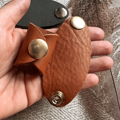Bandana Leather Snap Slide