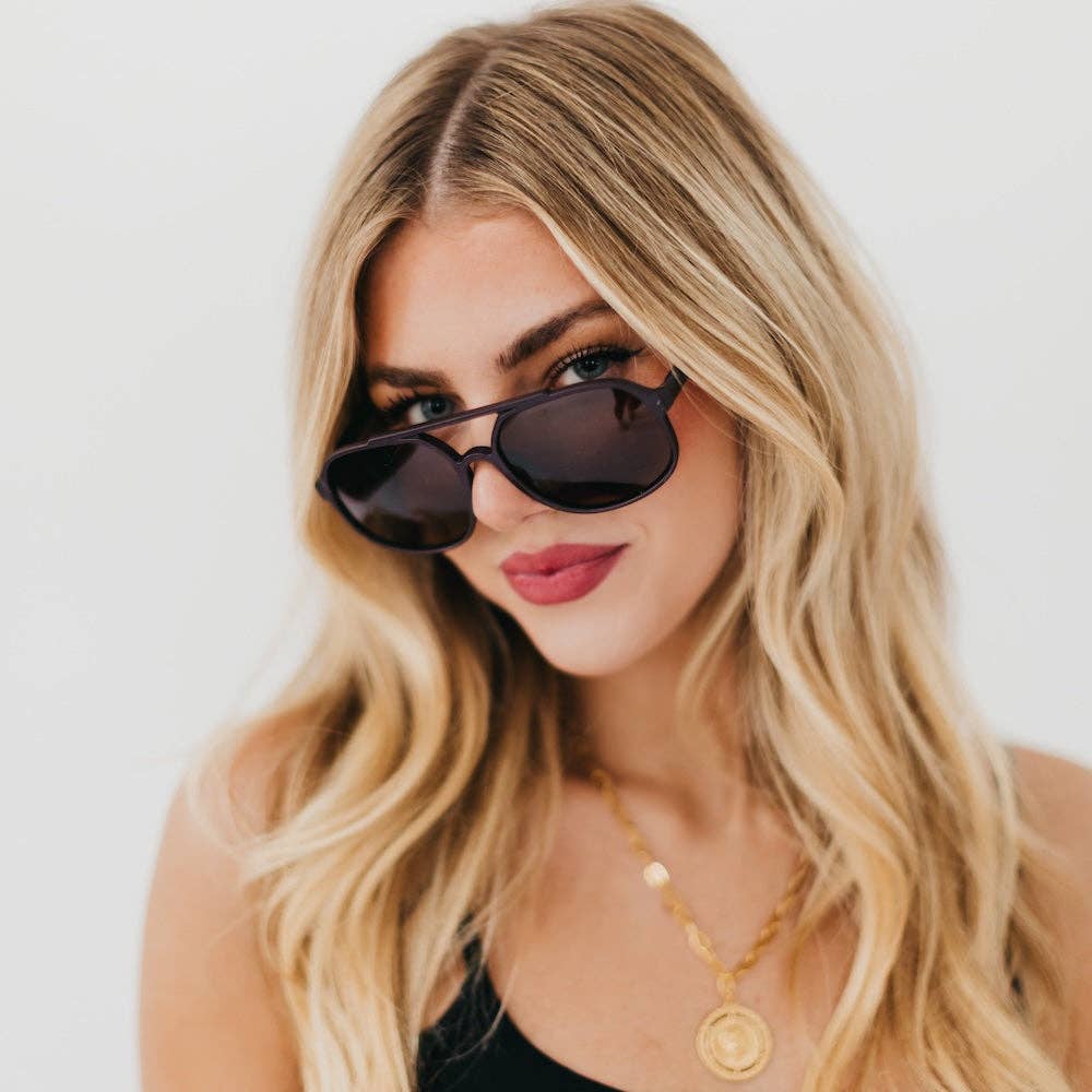 Amber Aviator Polarized Sunglasses