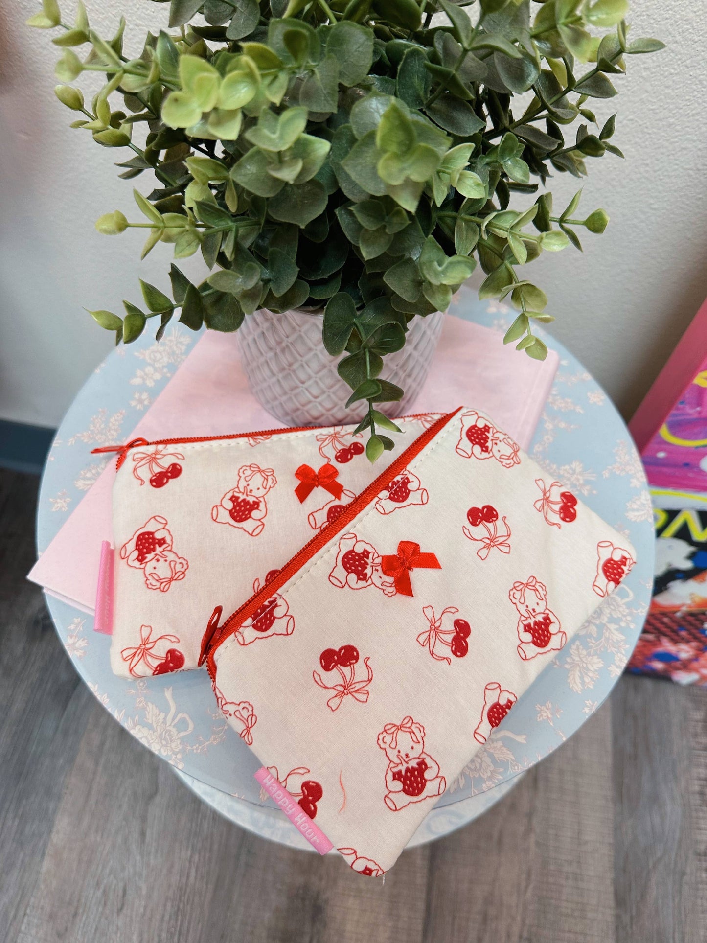 Cutie Cherry Teddy Pouch