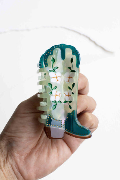 Magnolia Blossoms Cowboy Boot Clip