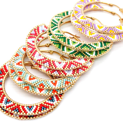 Alitzel Beaded Hoops