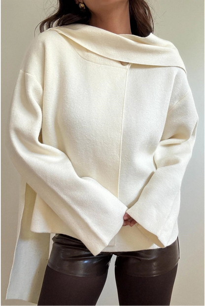 Etienne Scarf Sweater Top