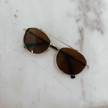 Gemma Retro Aviator Sunglasses