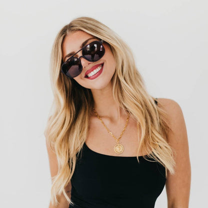 Amber Aviator Polarized Sunglasses