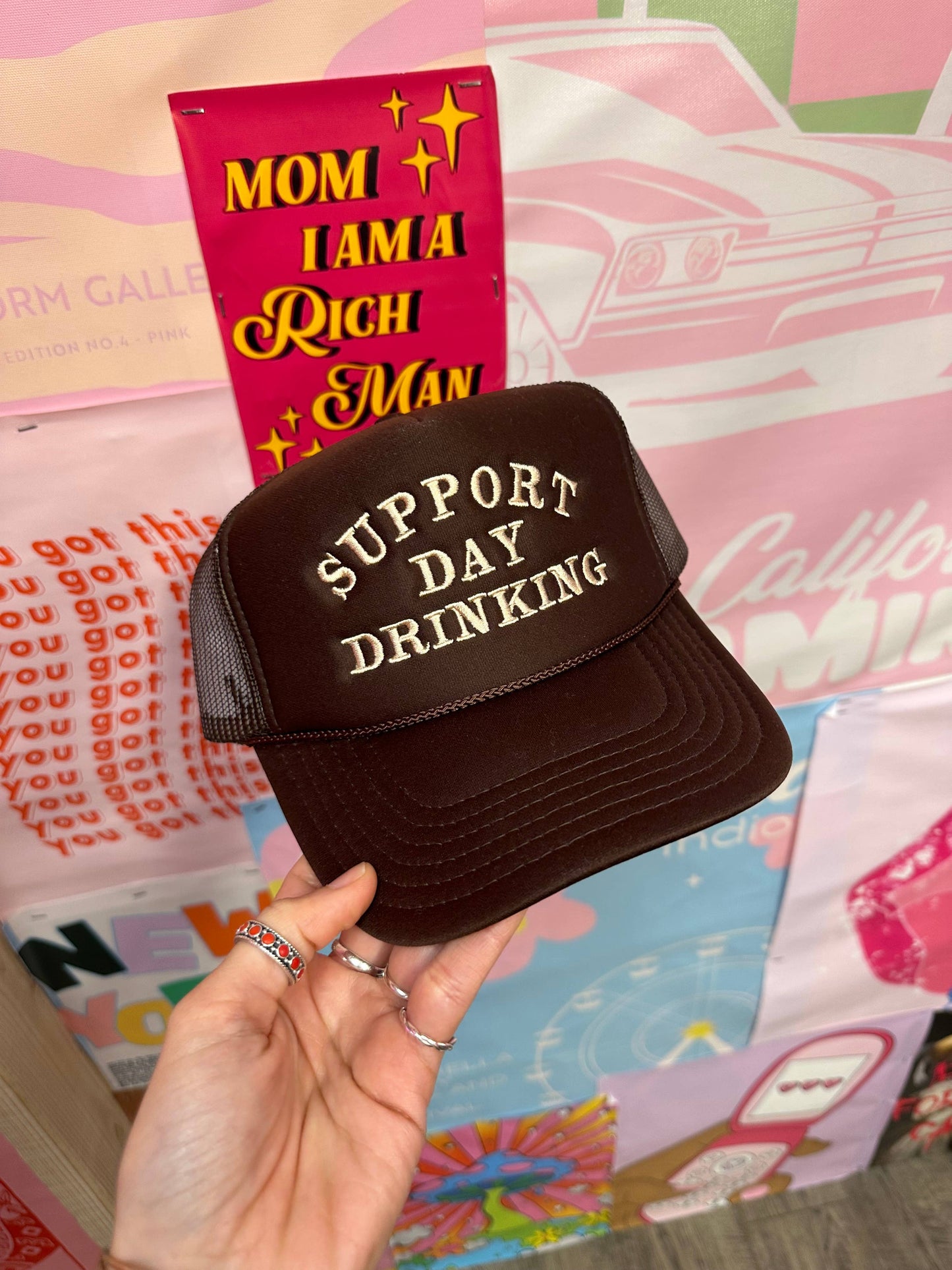 Support Day Drinking Trucker Hat | Cafecito
