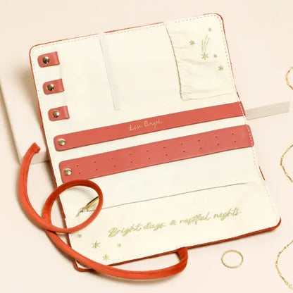 Rust Celestial Jewelry Roll