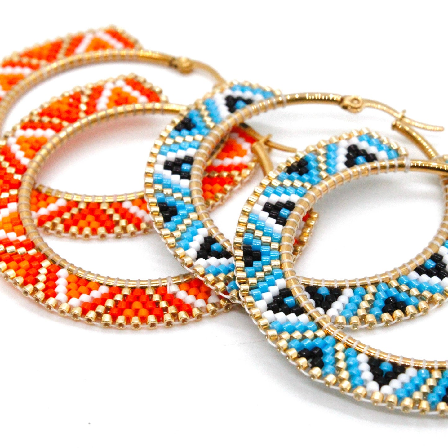 Alitzel Beaded Hoops