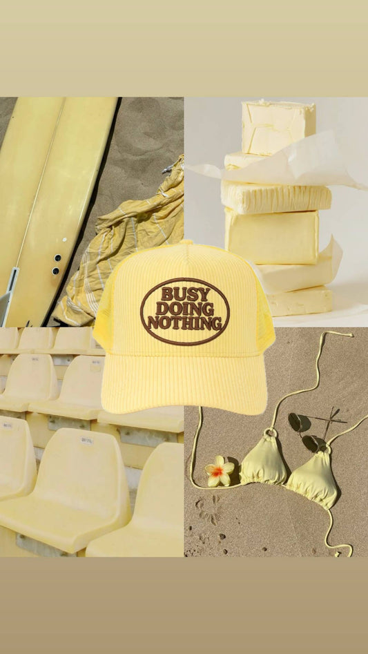 Busy Doing Nothing | Corduroy Trucker Tat 