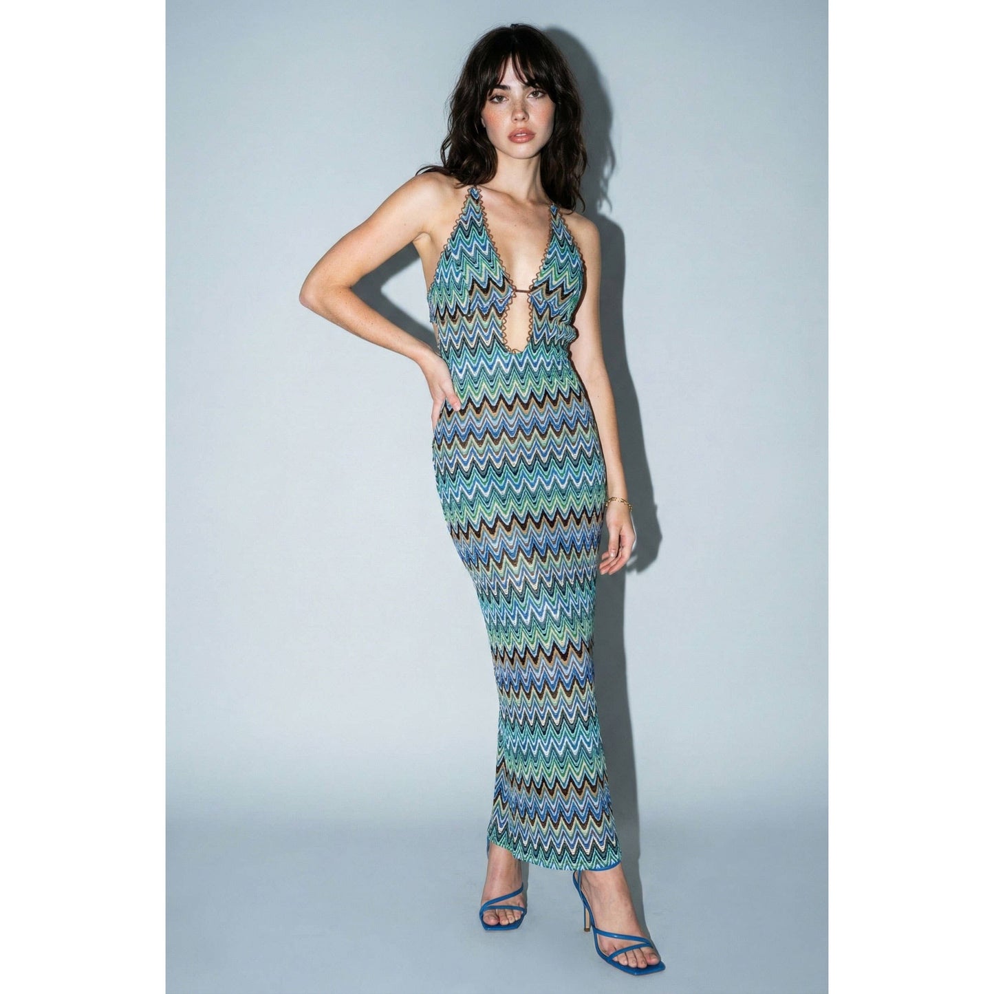 Chevron Oasis Maxi Dress