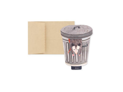 Funny Trash Possum Mini Pop-up Card