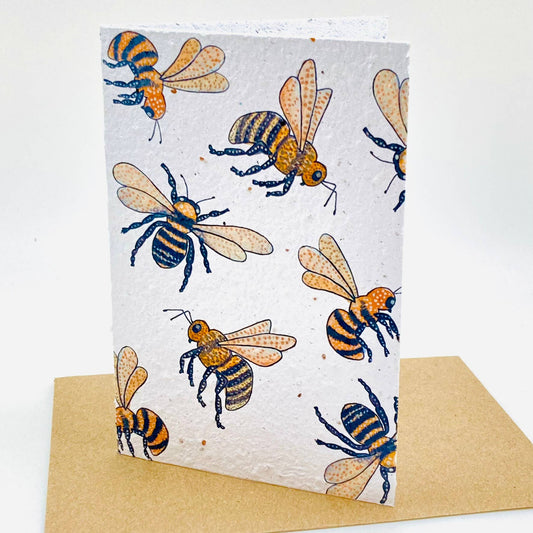 Pollinators | Growing Paper Greeting Card