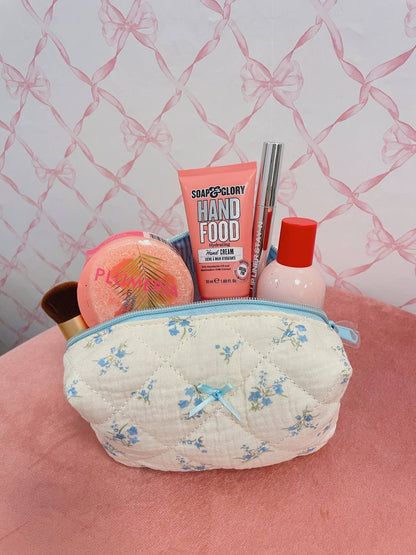Blooming Blues Makeup Bag