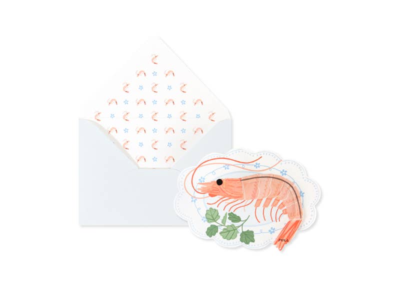 Funny Shrimp Mini Card