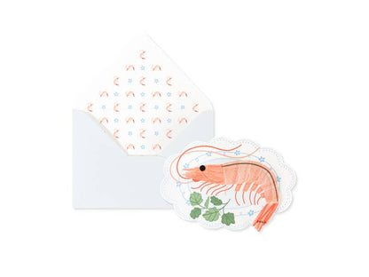 Funny Shrimp Mini Card