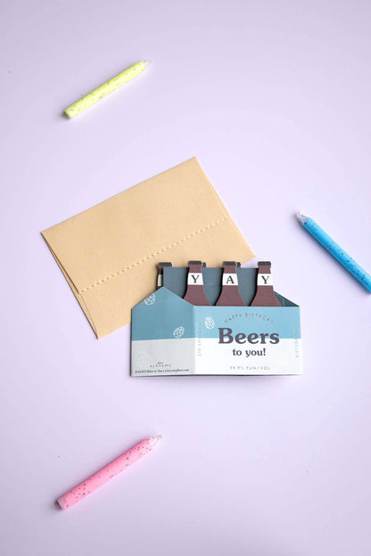 6 Pack Birthday Card