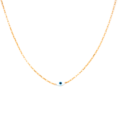 Baby Link Chain with Evil Eye Necklace
